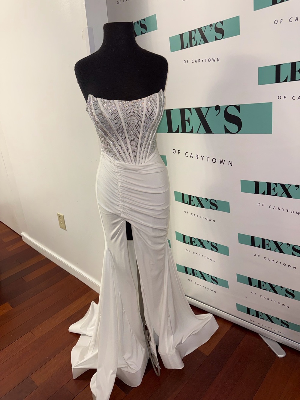 Rachel Allan Hot Stone Corset Bodice Fitted Gown